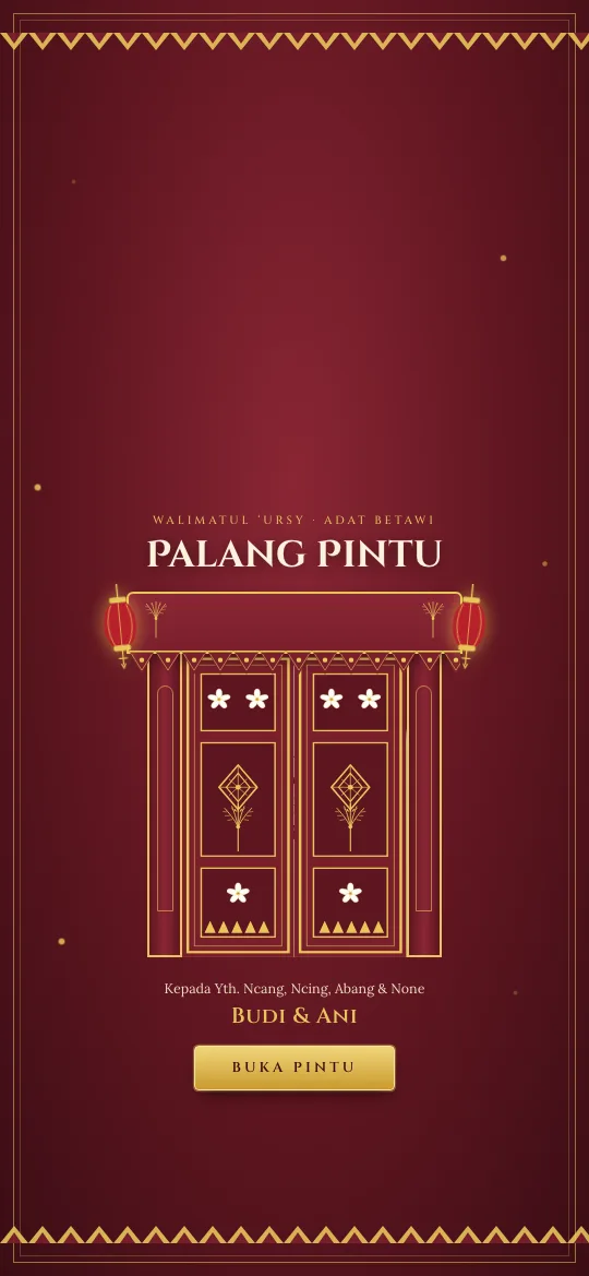 Template undangan pernikahan digital Palang Pintu (Betawi)