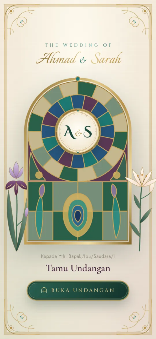 Tampilan template Art Nouveau Peacock