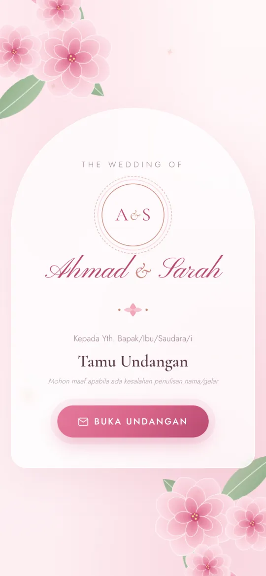 Tampilan template Blush Peony