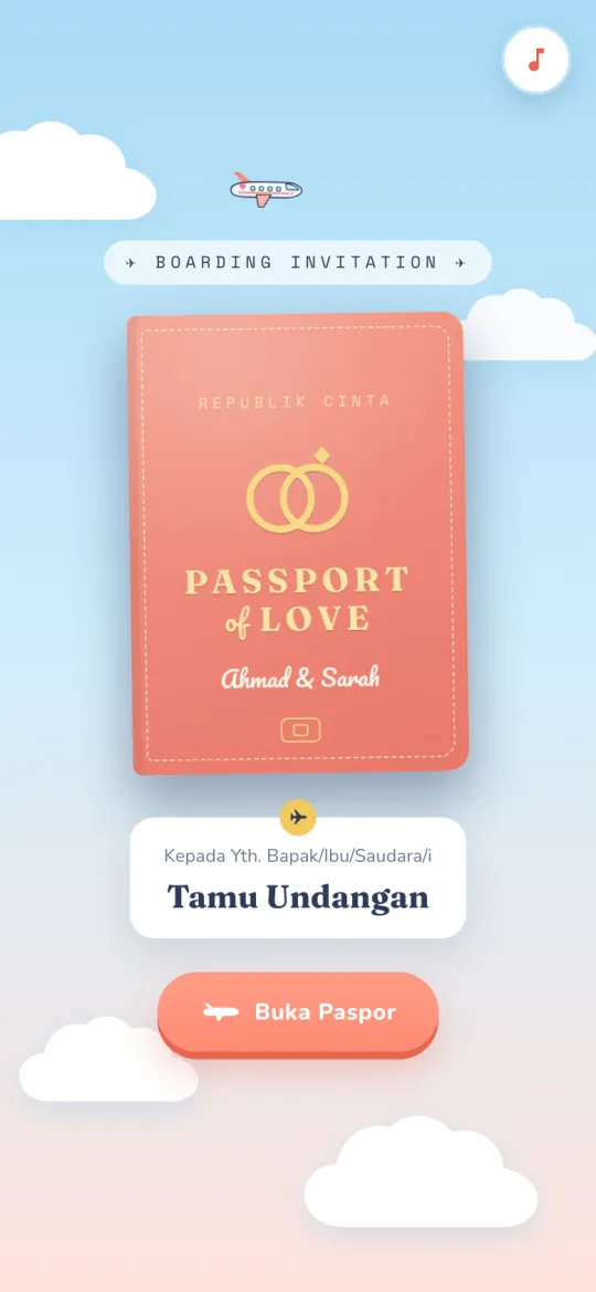 Tampilan template Bon Voyage