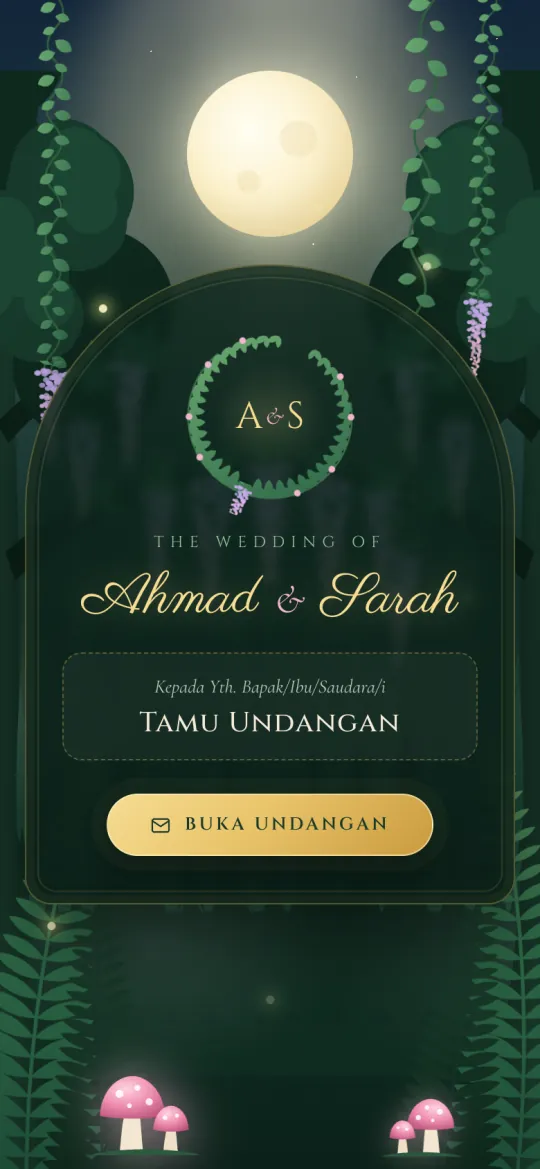 Tampilan template Enchanted Forest
