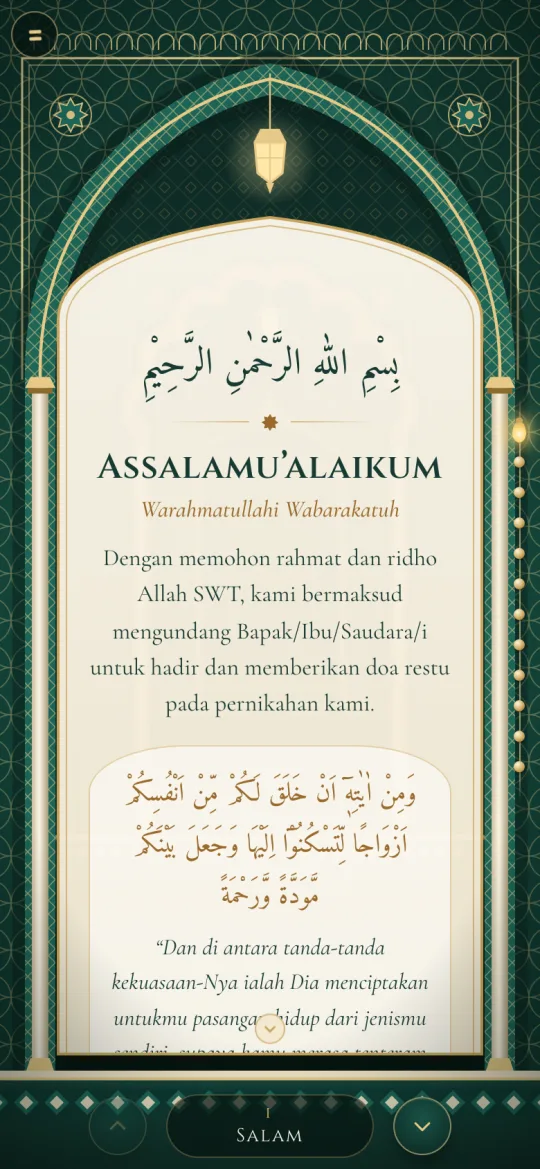 Tampilan template Eternal Arches