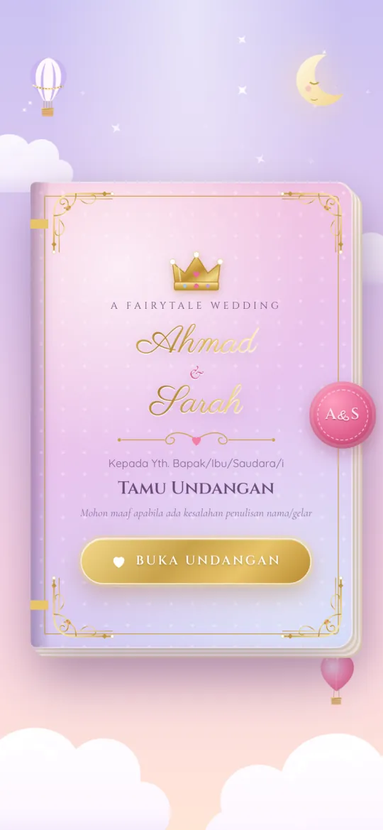 Tampilan template Fairytale Dream