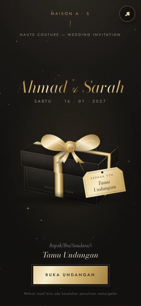Tampilan template Gilded Atelier