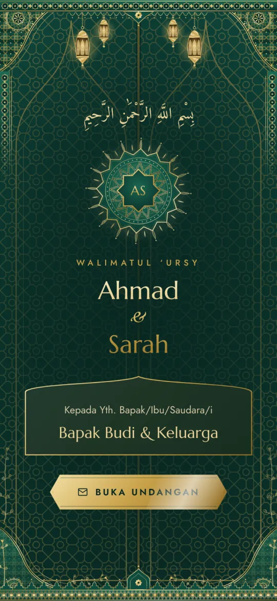Tampilan template Islamic Arabesque