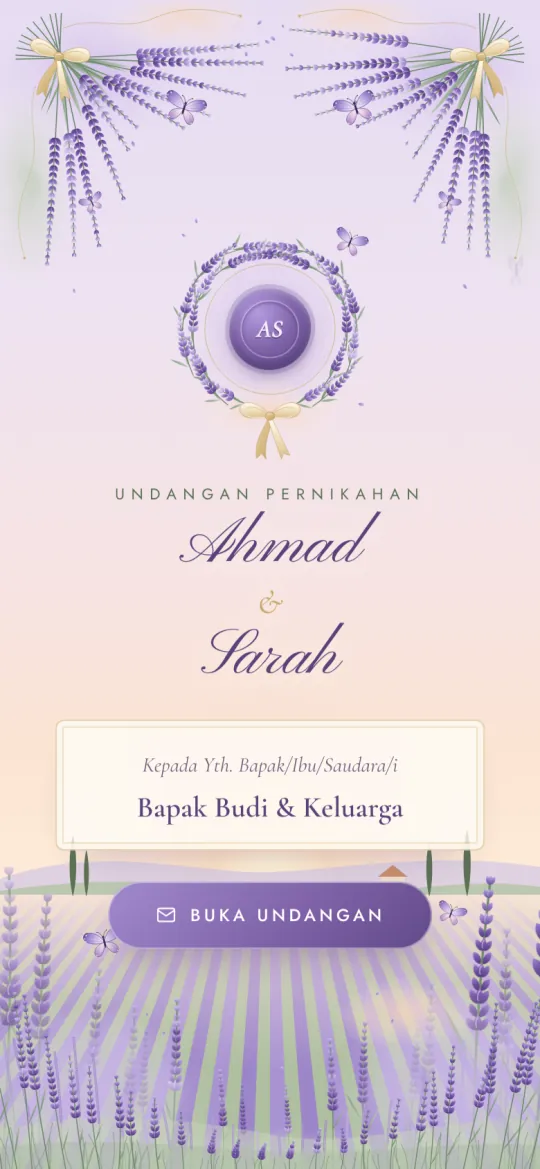 Tampilan template Lavender Provence