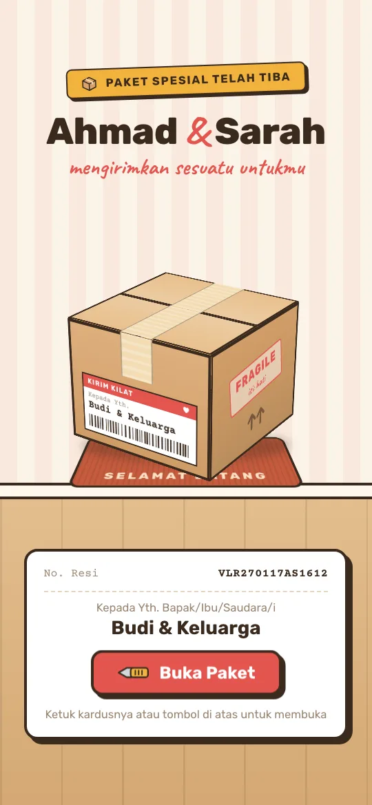 Template undangan pernikahan digital Paket Cinta