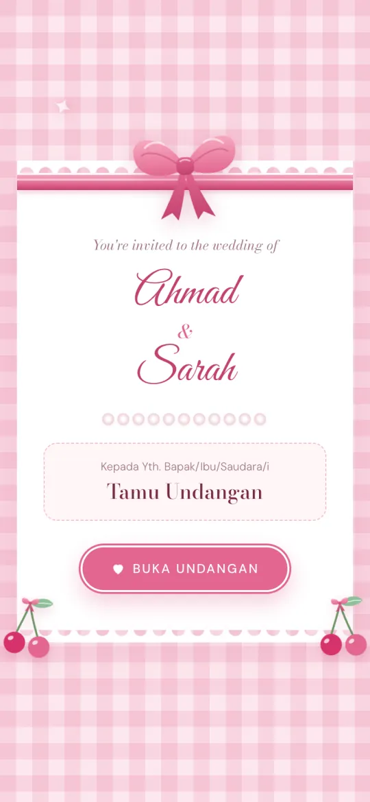Tampilan template Pink Coquette