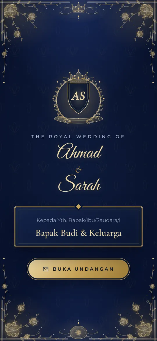 Tampilan template Royal Navy Gold
