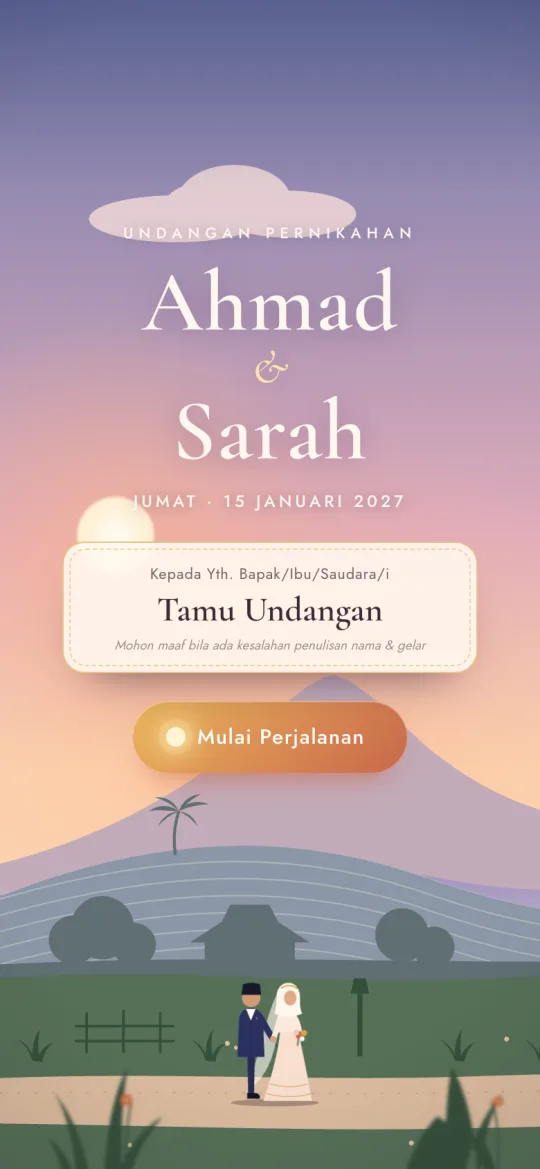 Tampilan template Senja Horizon