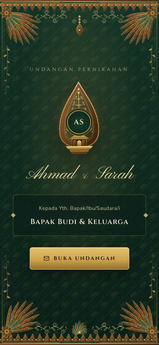 Tampilan template Traditional Jawa