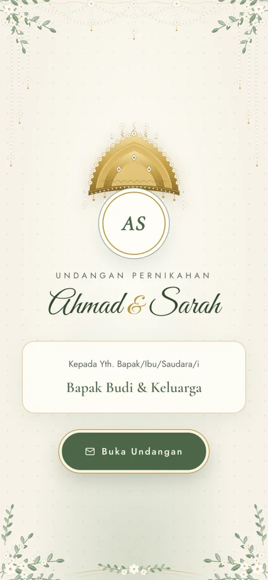 Tampilan template Traditional Sunda